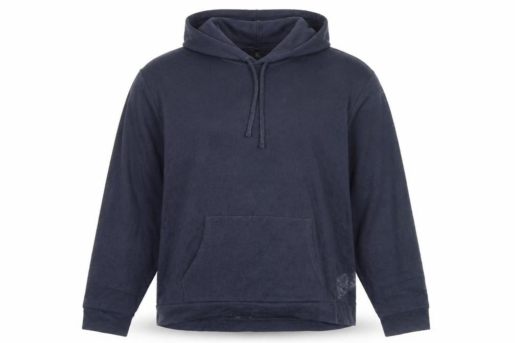 Front view of Weatherproof Men's Blue XL Pullover Hoodie Lightweight Knit