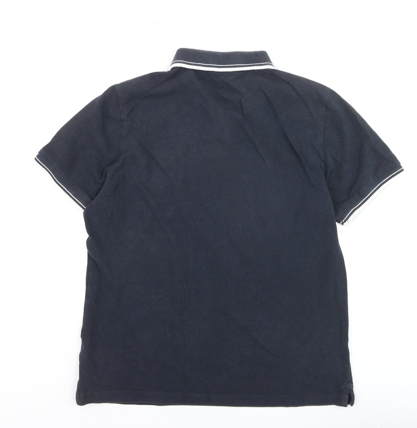 Ben Sherman Men's Blue Cotton Polo Shirt M Regular Fit