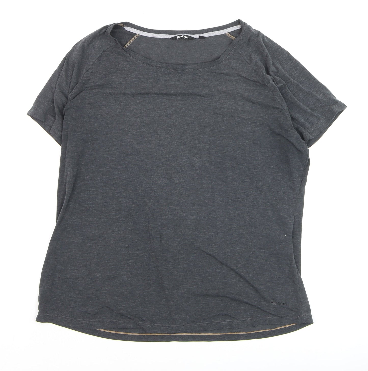 Rohan Womens Grey Short Sleeve Basic T-Shirt Size 16 Lightweight Travel Top