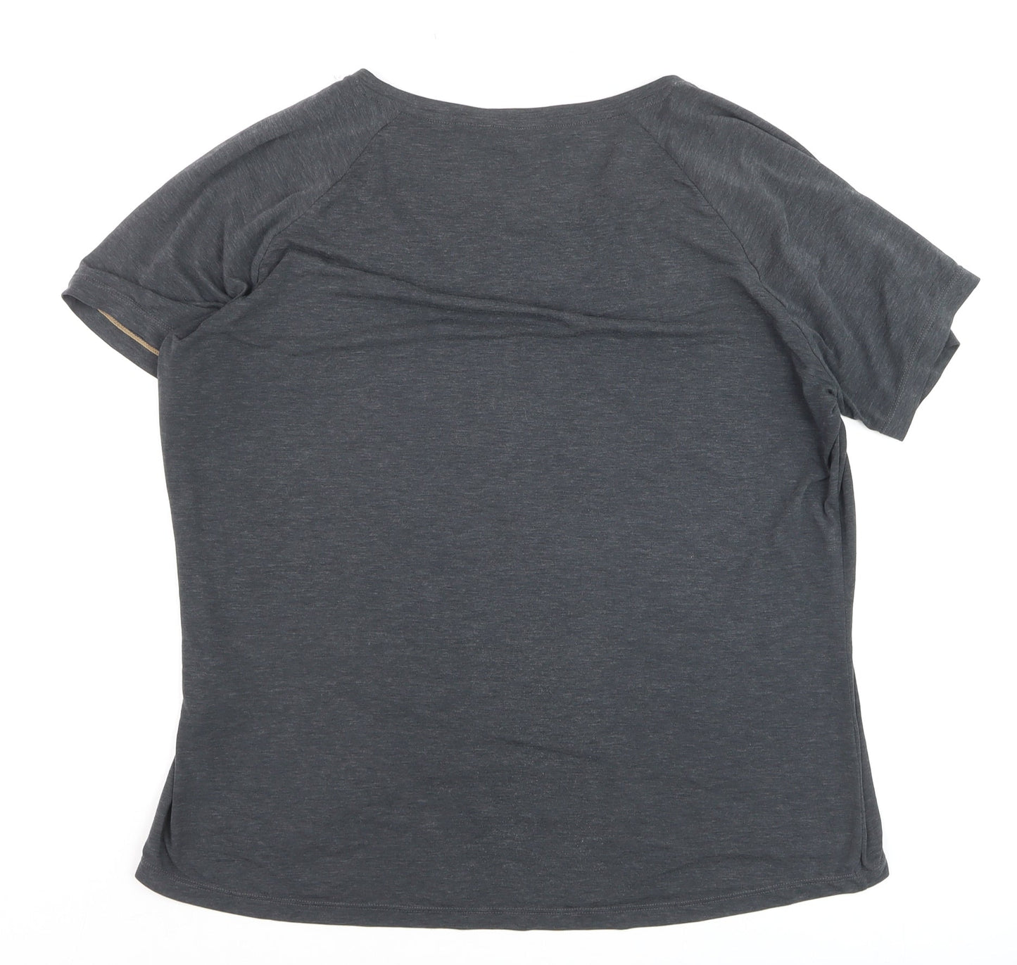 Rohan Womens Grey Short Sleeve Basic T-Shirt Size 16 Lightweight Travel Top