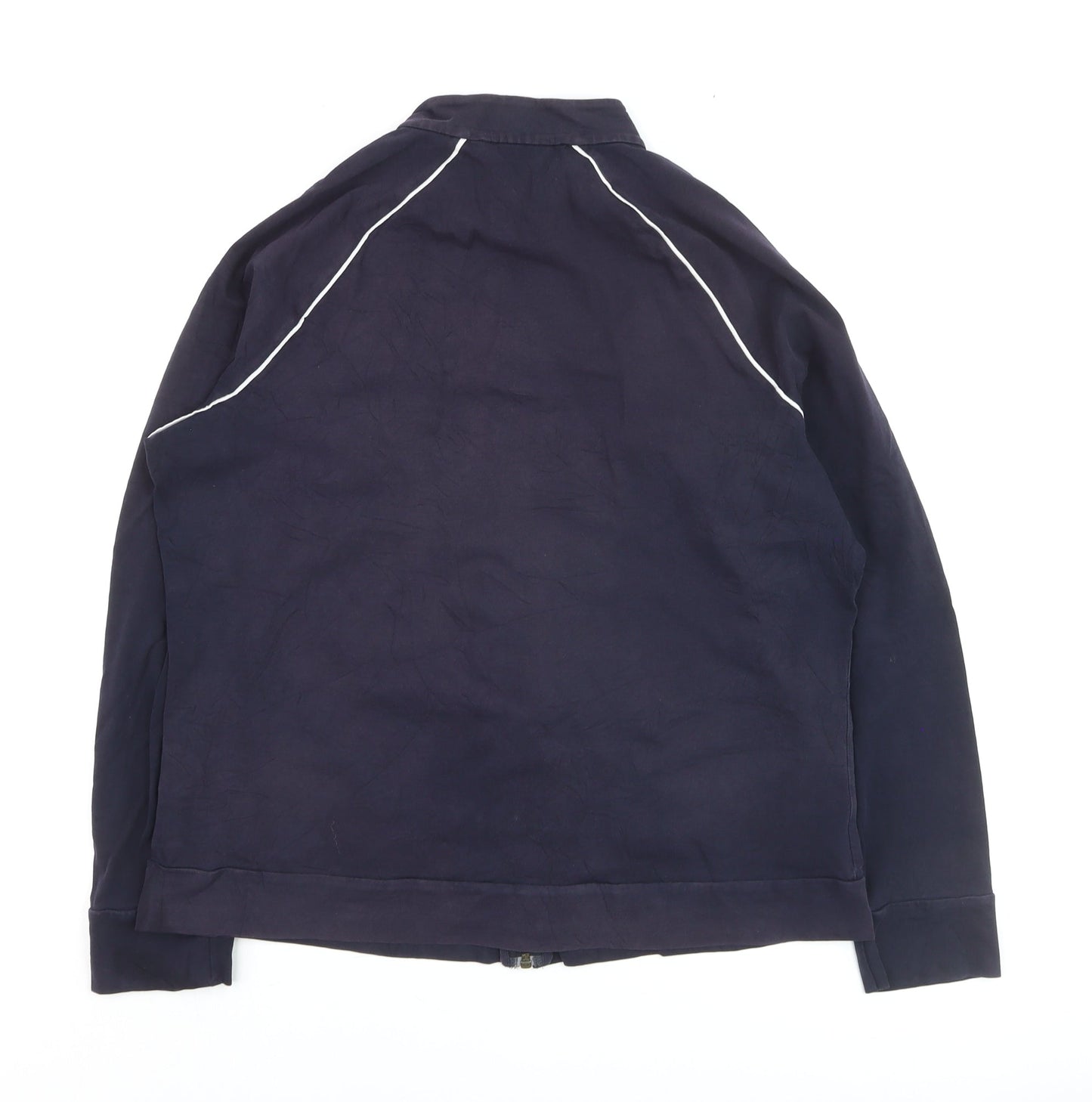 Marks and Spencer Women's Blue Size 20 Track Jacket Full Zip Cotton Blend