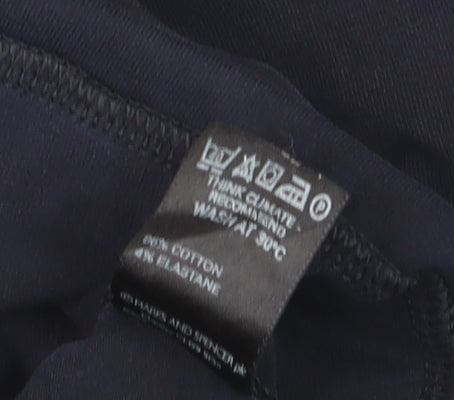 Marks and Spencer Women's Blue Size 20 Track Jacket Full Zip Cotton Blend