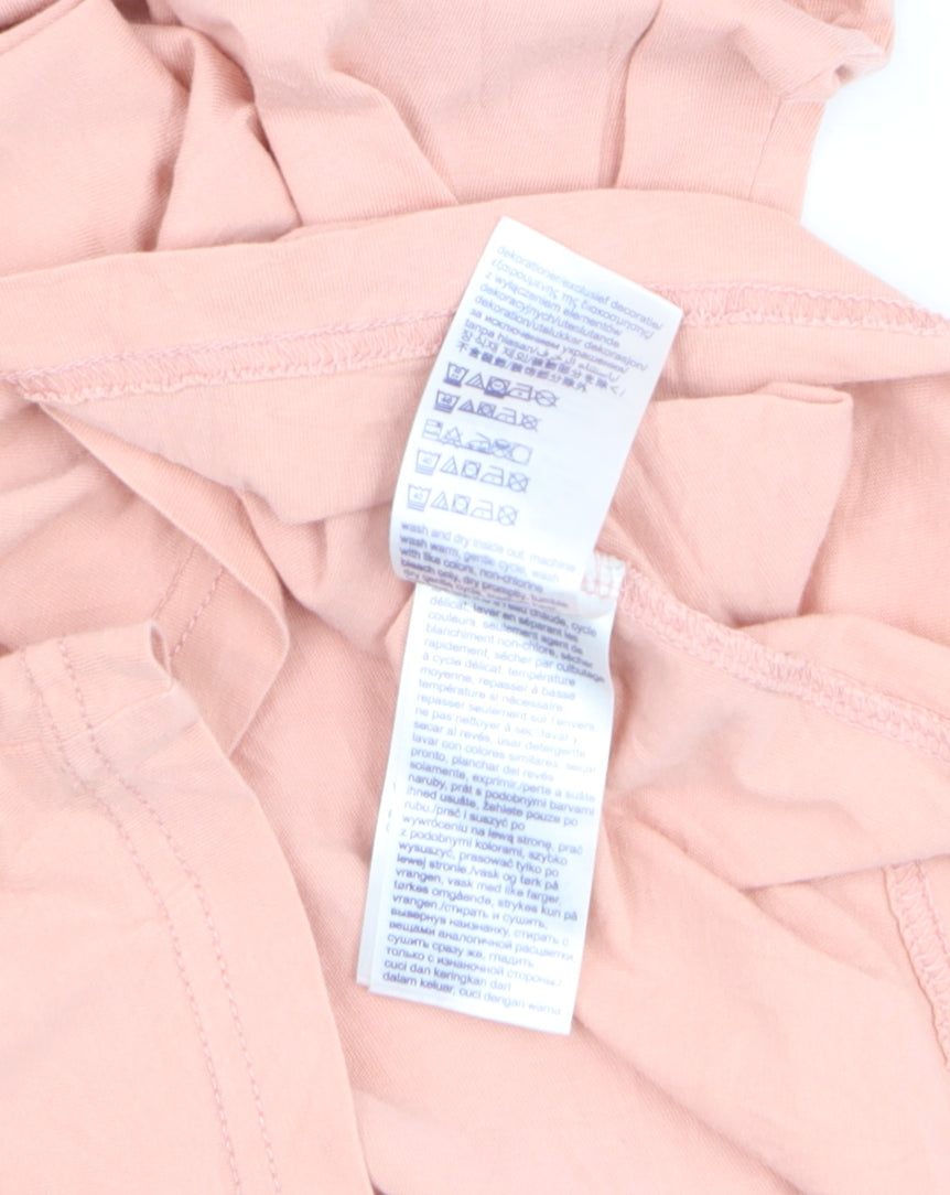 Tommy Hilfiger Denim Men's Pink Crew Neck Cotton T-Shirt - Size S