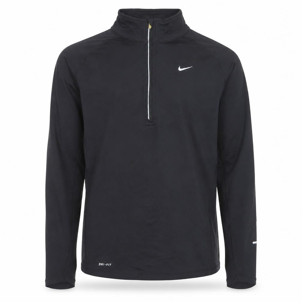 Nike Boys Black Dri-FIT 1/4 Zip Long Sleeve Pullover Sweatshirt S
