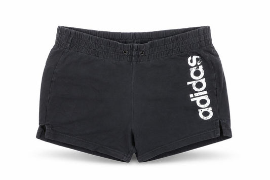 Adidas Girls Black Cotton Blend Athletic Shorts Size 8-9 Years