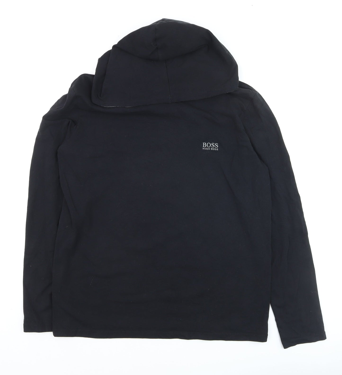 Hugo Boss Men's Black Pullover Hoodie M Logo Classic Style