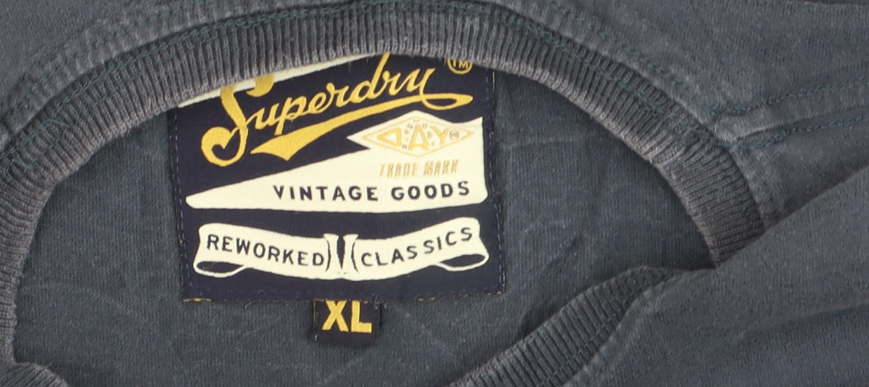 Superdry Men's Blue XL Racing Graphic Cotton T-Shirt
