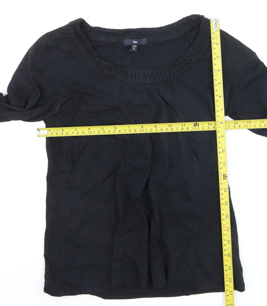 Gap Womens Black Long Sleeve Cotton Jersey T-Shirt XS