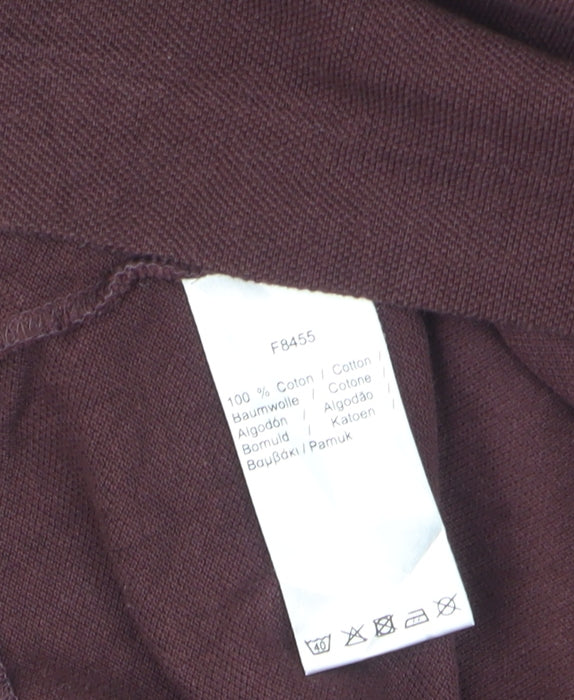 Lacoste Men Brown Classic Fit Short Sleeve Polo Shirt Size M