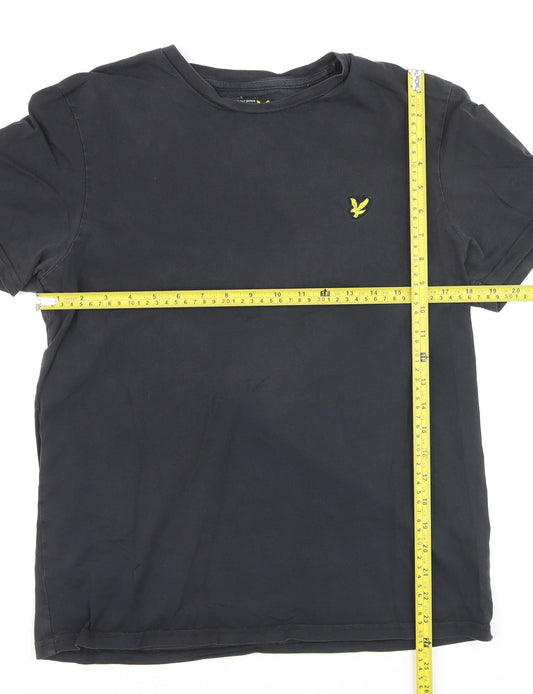Lyle & Scott Mens Black Cotton Polo Shirt L Short Sleeve Classic Fit