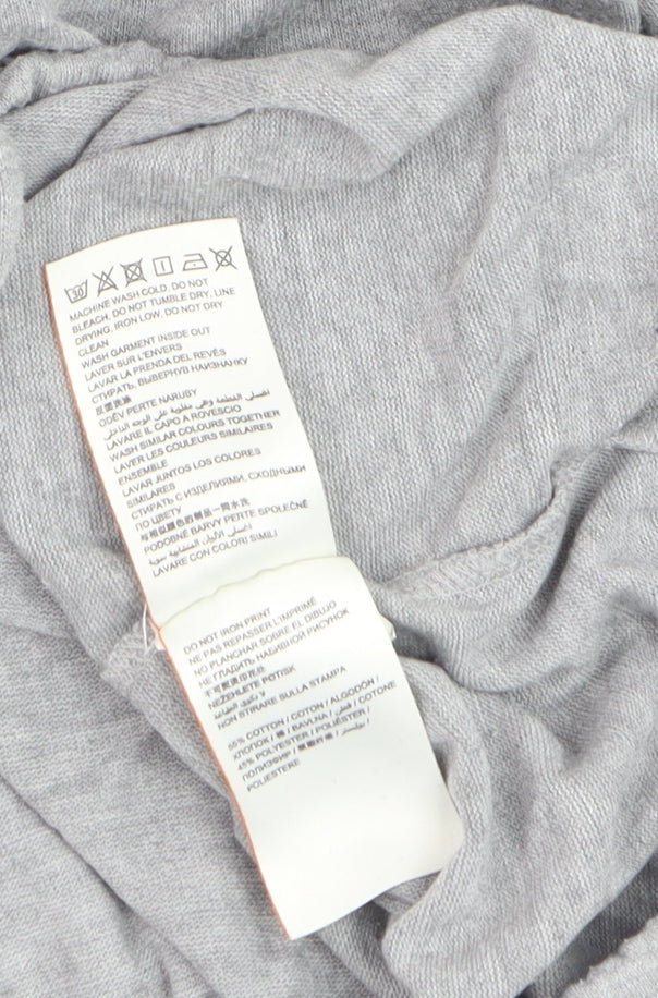 Superdry Women's Grey Pullover Sweatshirt Small Tokyo Heritage Logo