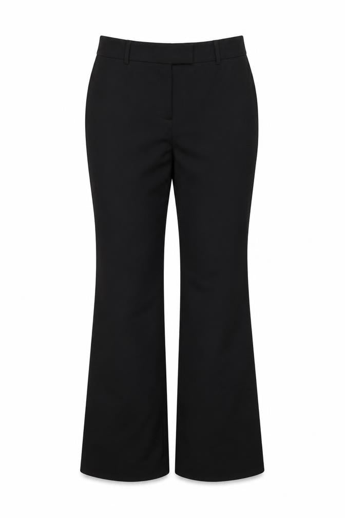 Front view of Lipsy Women Black, size 12, Straight Leg Dress Pants Trousers