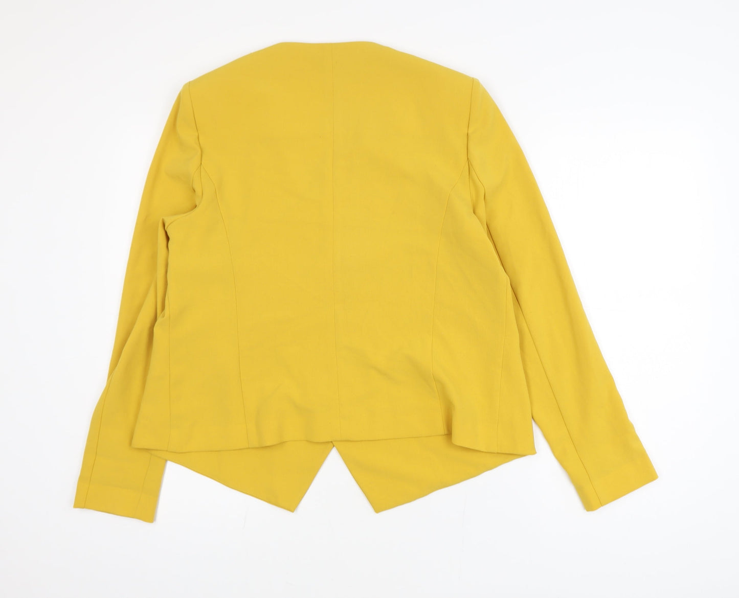 Marks and Spencer Women Yellow Blazer Size 14 Tailored Jacket