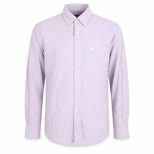 Lee Cooper Men's Purple 16 Regular Fit Cotton Button-Up Shirt