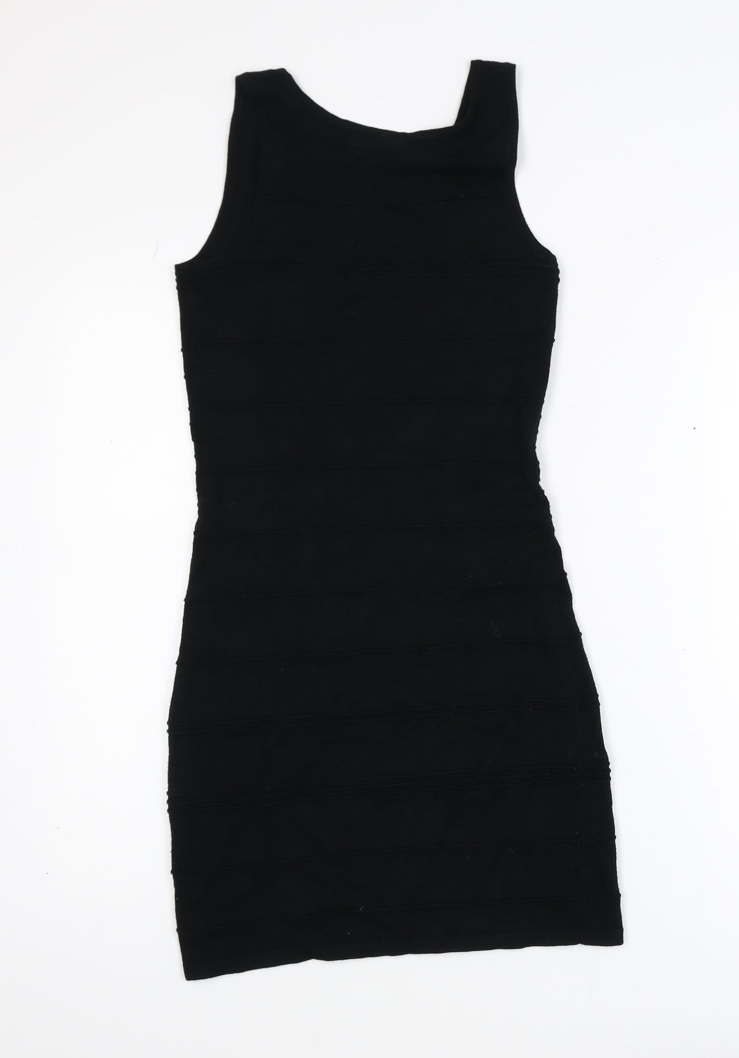 H&M Women Black Size 8 Sleeveless Bodycon Short Dress
