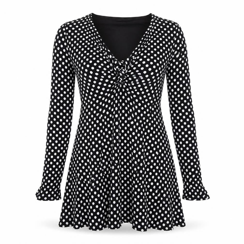 Clockhouse Women Black Polka Dot Fit & Flare Dress Size 12