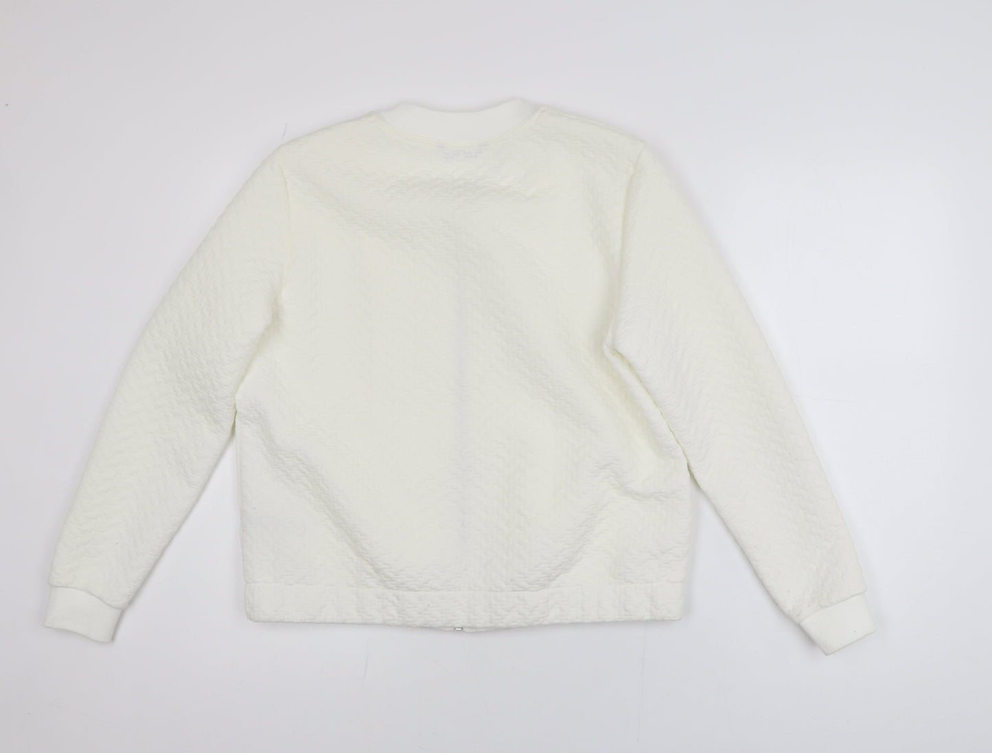 Marks and Spencer Women Ivory Size 14 Bomber Jacket