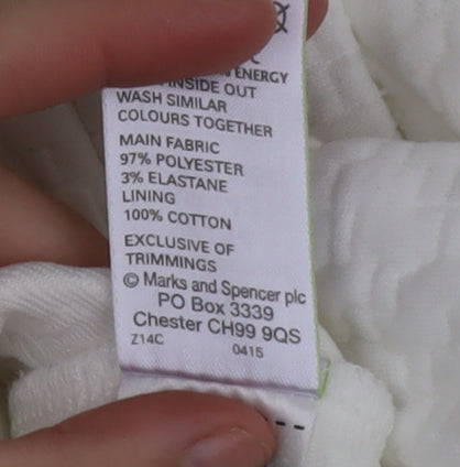 Marks and Spencer Women Ivory Size 14 Bomber Jacket