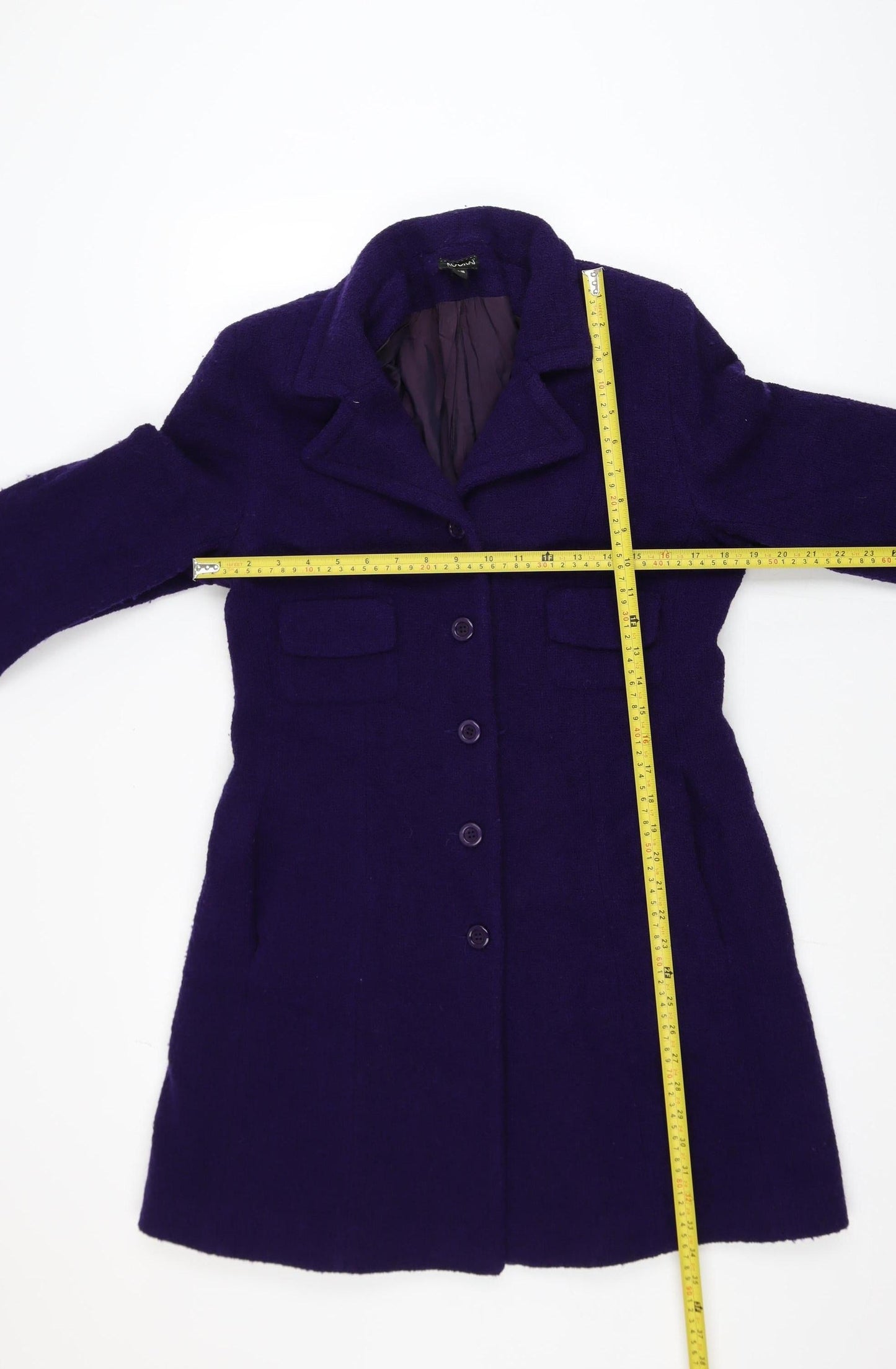 Kookai Women's Purple Wool Mid-Length Coat Size 14