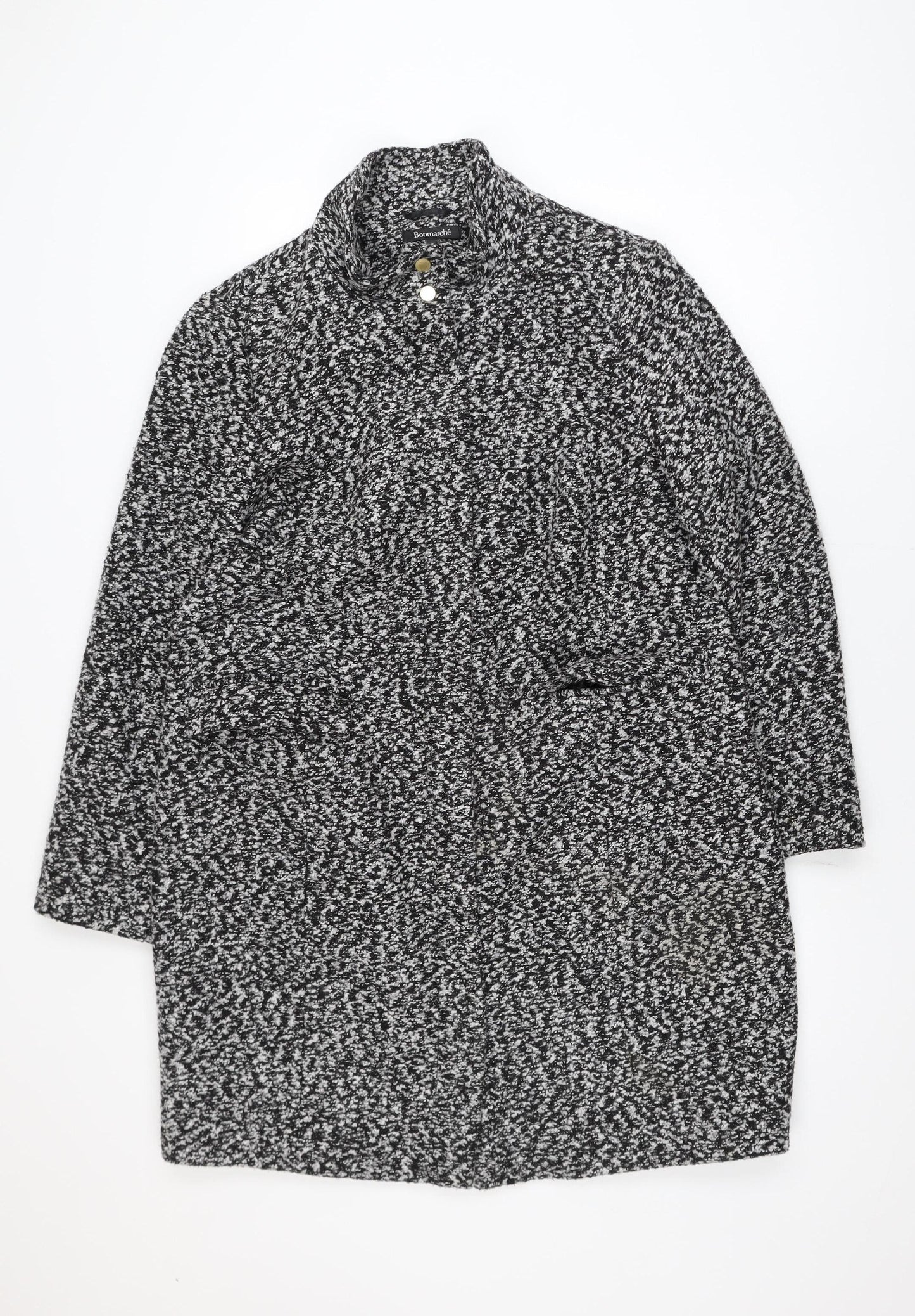 Bonmarché Women's Grey Knit Coatigan Size 16 Overcoat