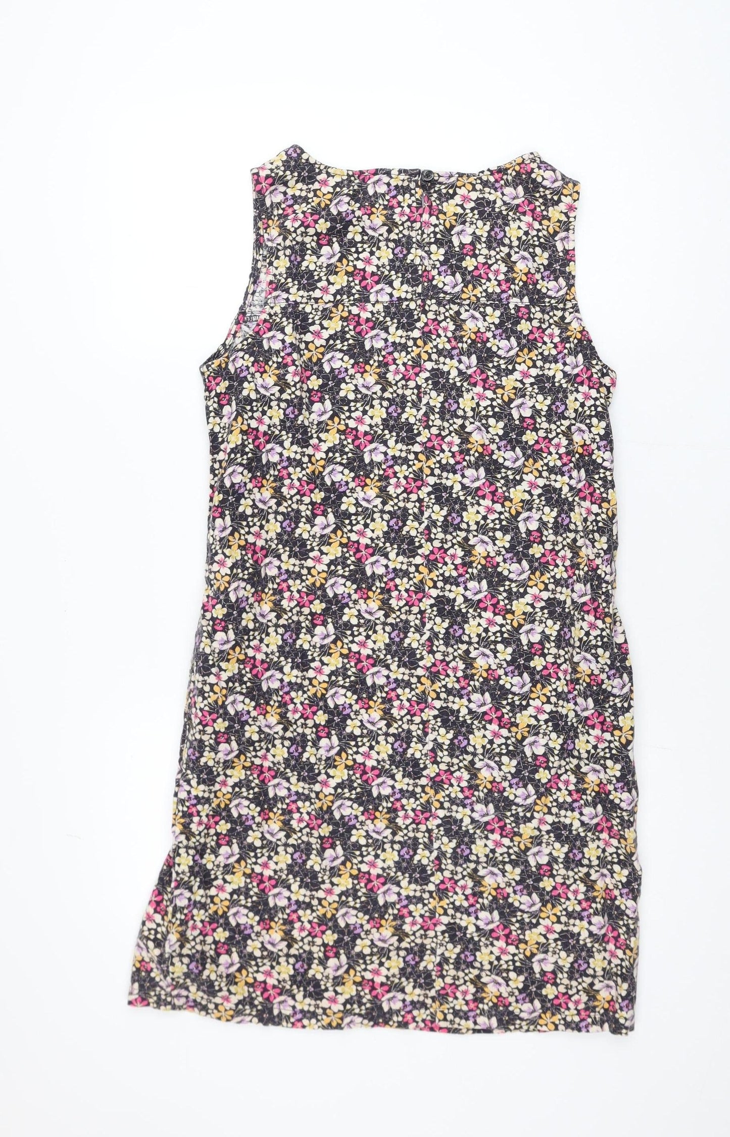 Next Women’s Multicoloured Floral Linen Blend Shift Dress Size 8