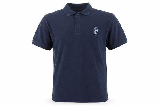 Trojan Men Navy Blue Small Short Sleeve Cotton Polo Shirt