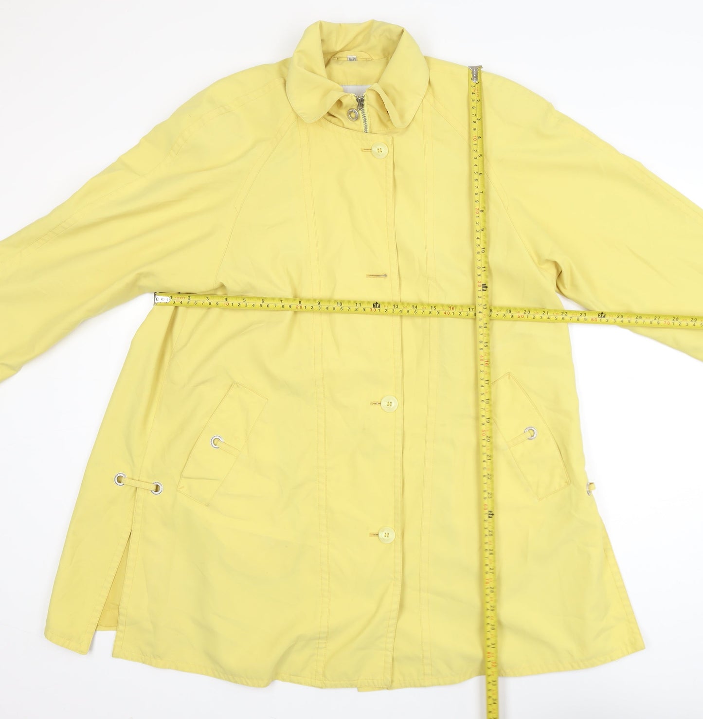Dannimac Women’s Yellow Mid-Length Rain Coat Size M Polyester