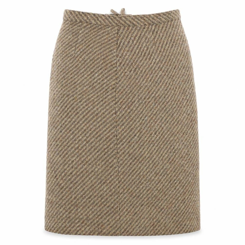 Marks and Spencer Women Brown Wool Tweed Pencil Skirt Size 14