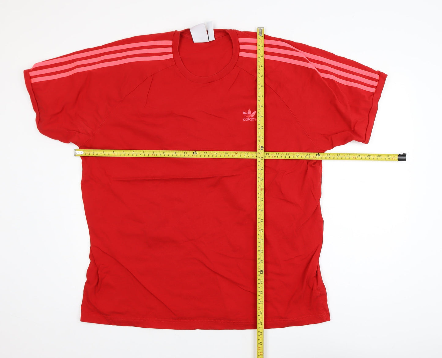 Adidas Men's Red 2XL Classic Crew Neck Short Sleeve Cotton T-Shirt