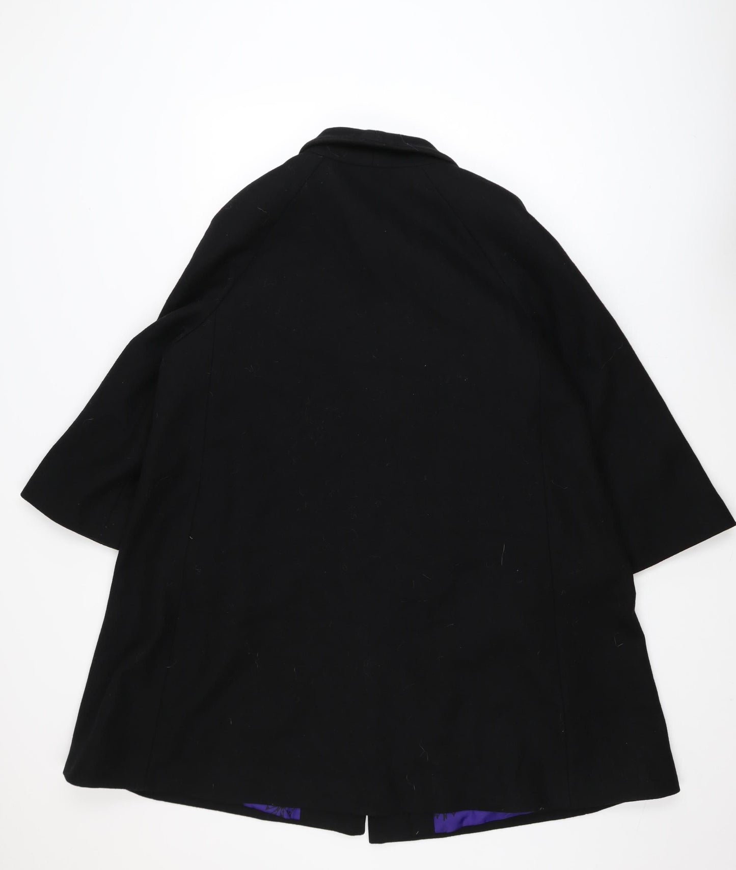Marks and Spencer Women's Black Wool Blend Mid-Length Coat UK 16