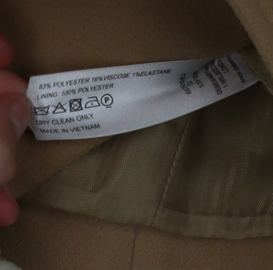 Principles by Ben de Lisi Women's Beige Belted Mid-Length Jacket Size 16