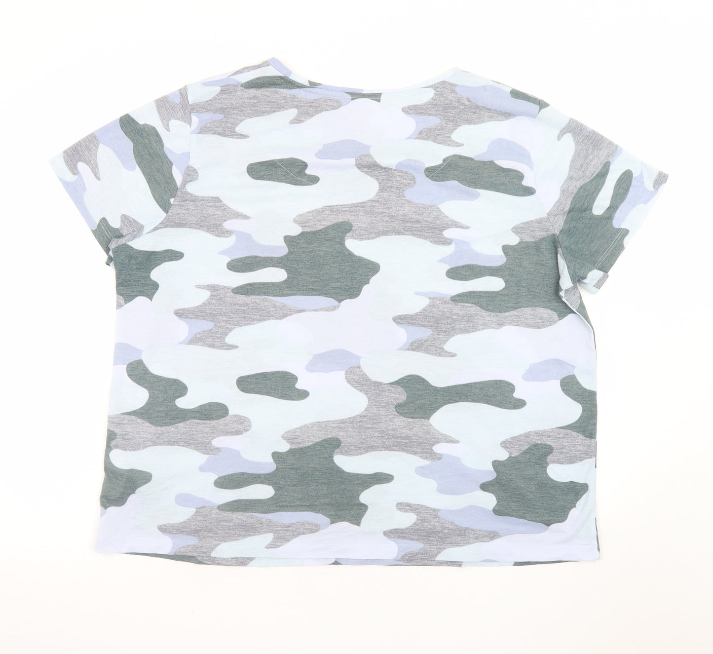 Marks and Spencer Men's Multicoloured Camouflage Regular Fit T-Shirt Size 20