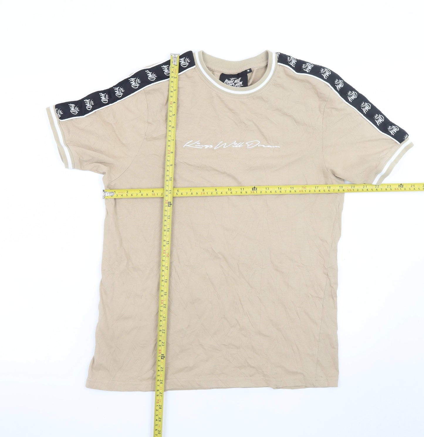 Kings Will Dream Mens Beige Short Sleeve Crew Neck T-Shirt Size M