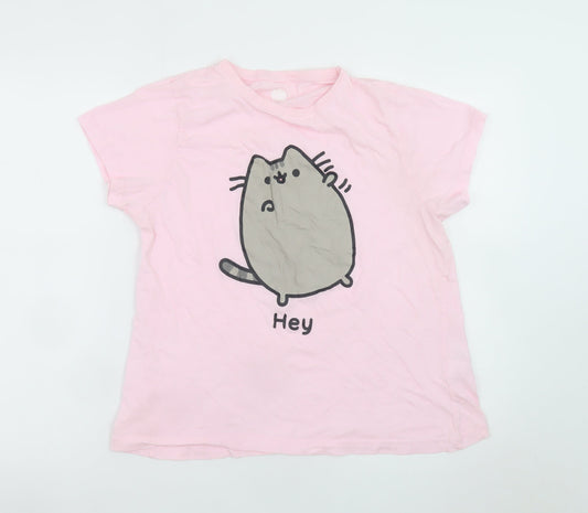 Pusheen Women Pink Cotton Nightshirt T-Shirt Style UK 16 Cartoon Cat Sleepwear