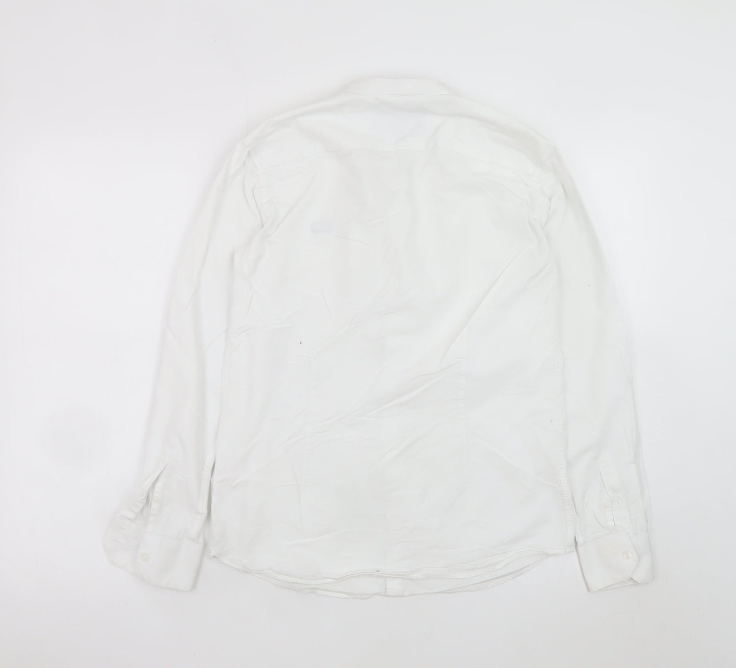 Diesel Boys White Long Sleeve Button-Up Cotton Shirt Age 13