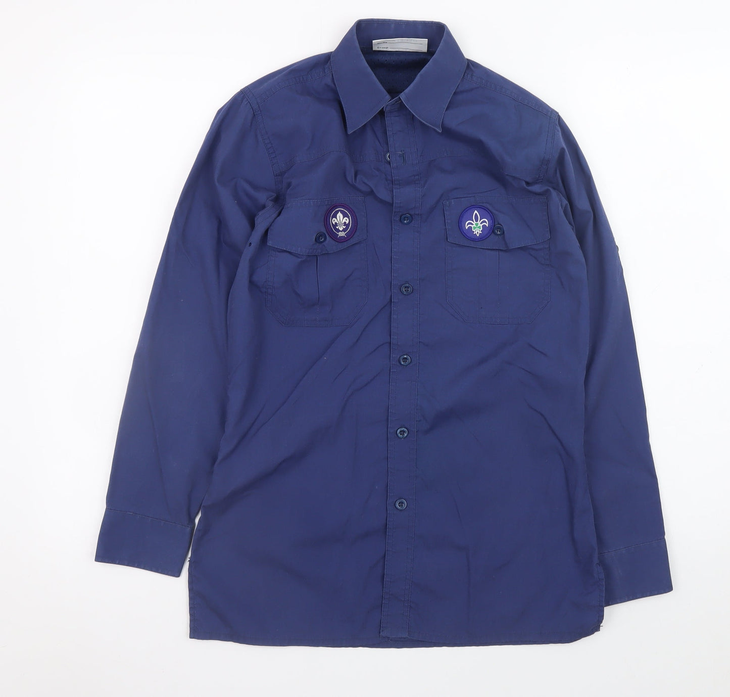 Rock and River Boys Blue Long Sleeve Button-Up Shirt 13-14 Years Scouts Uniform