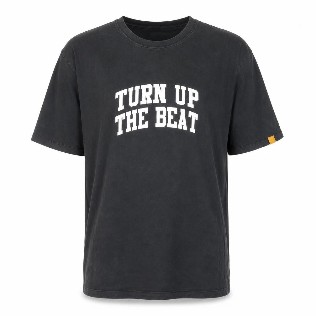 Zara Men's Black M Graphic Music T-Shirt 'Turn Up The Beat'