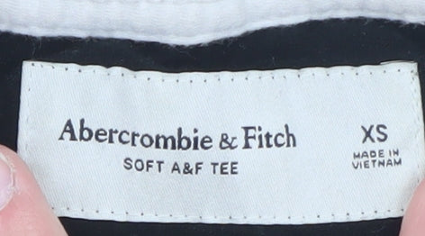 Abercrombie & Fitch Men's Black XS Crew Neck Cotton T-Shirt