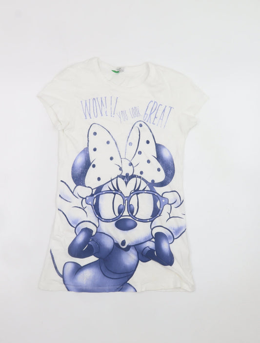 United Colors of Benetton Teens White Disney Graphic T-Shirt 2XL