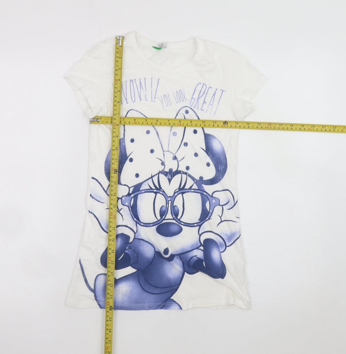 Back view of United Colors of Benetton Teens White Disney Graphic T-Shirt 2XL