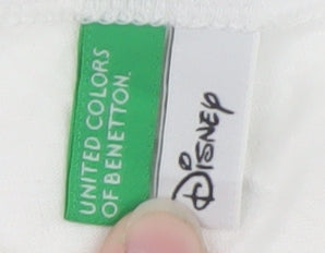 Brand and care label for United Colors of Benetton Teens White Disney Graphic T-Shirt 2XL