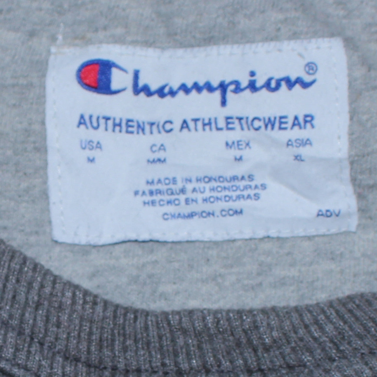 Champion Men's Grey Crew Neck Pullover Sweatshirt Size M