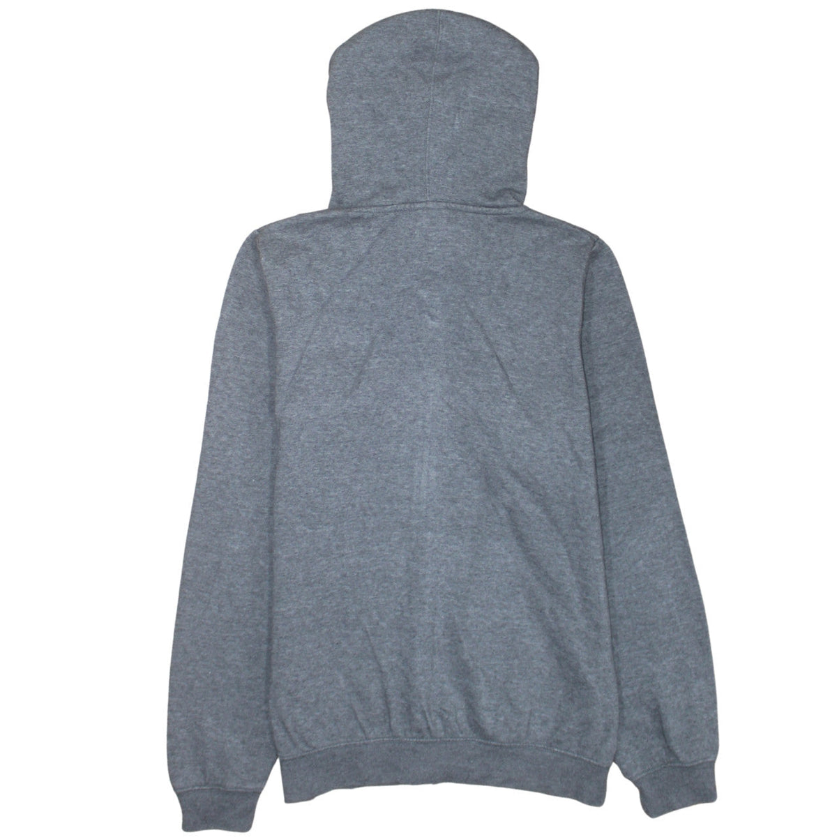 Back view of Nike Women Grey Full Zip Hoodie Small Cotton Blend Casual