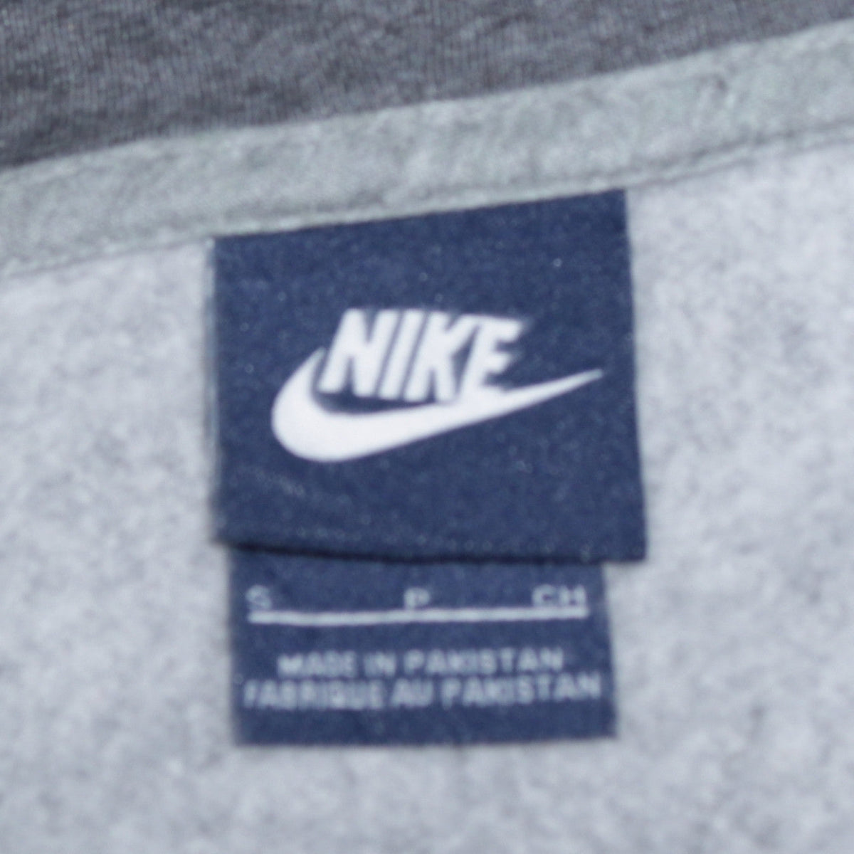 Additional view of Nike Women Grey Full Zip Hoodie Small Cotton Blend Casual