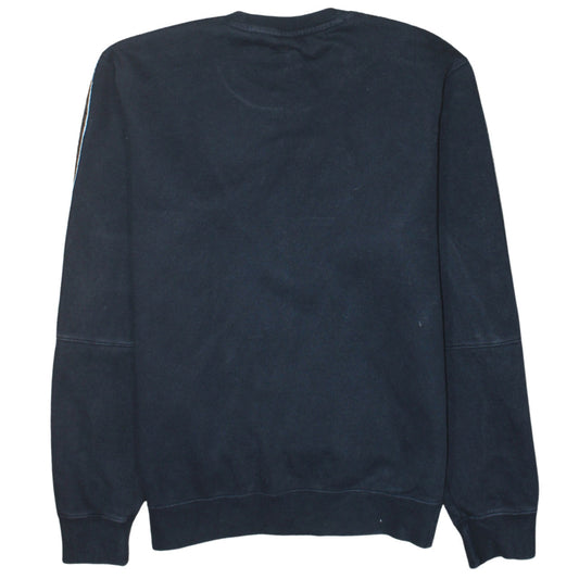 Champion Mens Black Large Crew Neck Logo Sweatshirt Pullover