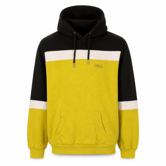 FILA Men's Yellow Black Pullover Hoodie XS Sportswear