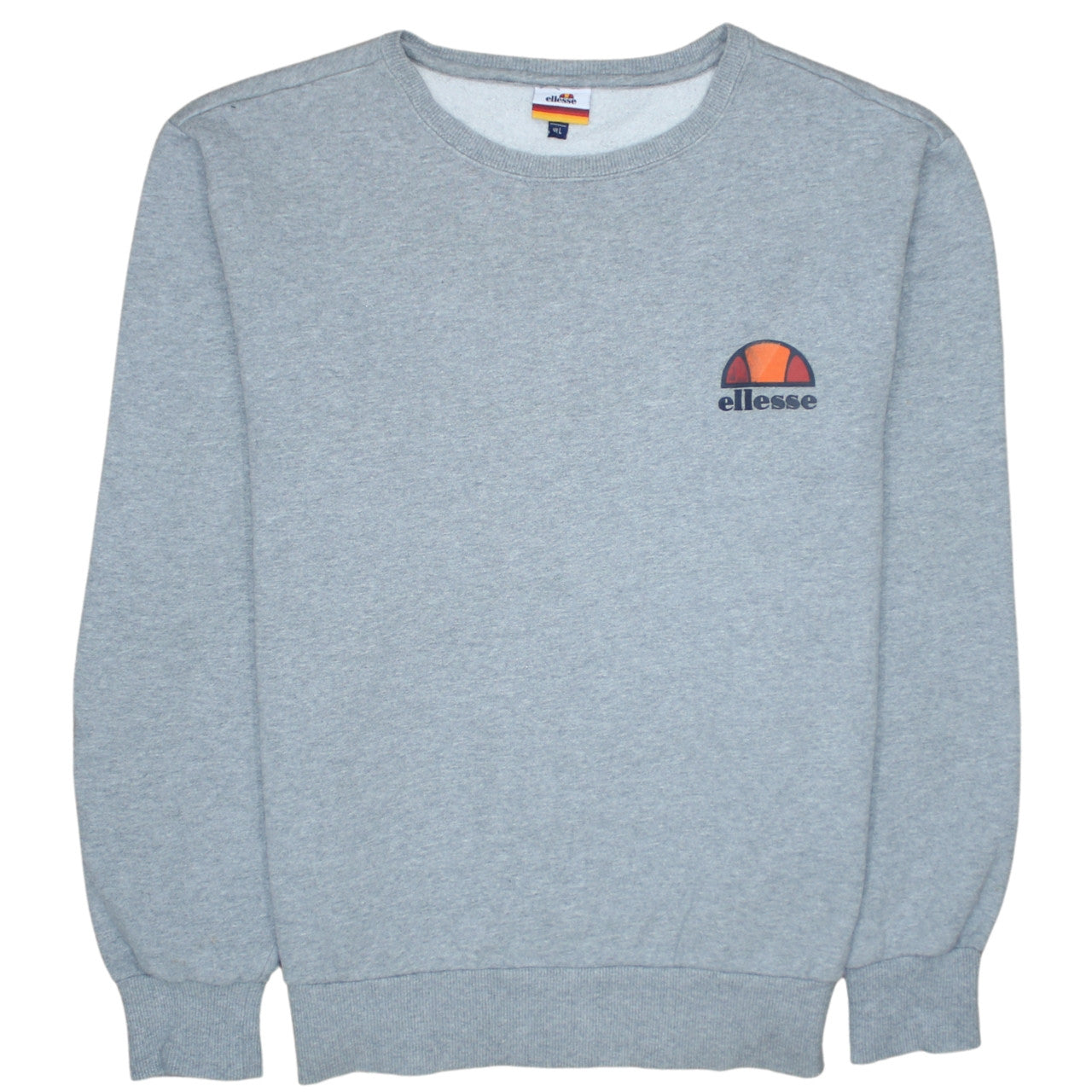 Ellesse Men's Grey Logo Crew Neck Sweatshirt Size L Regular Fit