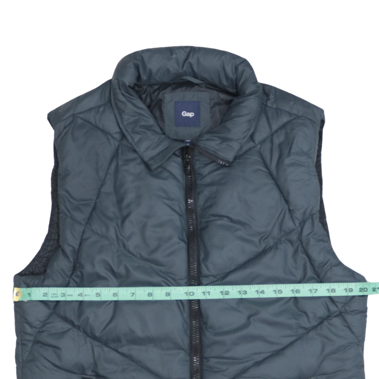 Gap Men's Grey Puffer Waistcoat M Regular Fit Lightweight