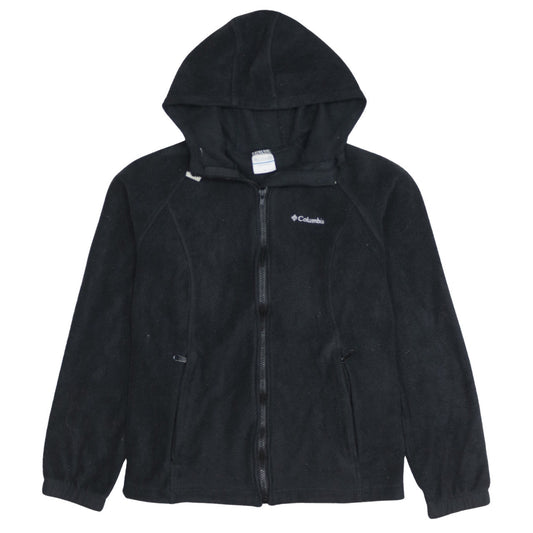 Columbia Womens Black Fleece Hooded Full Zip Jacket Size M