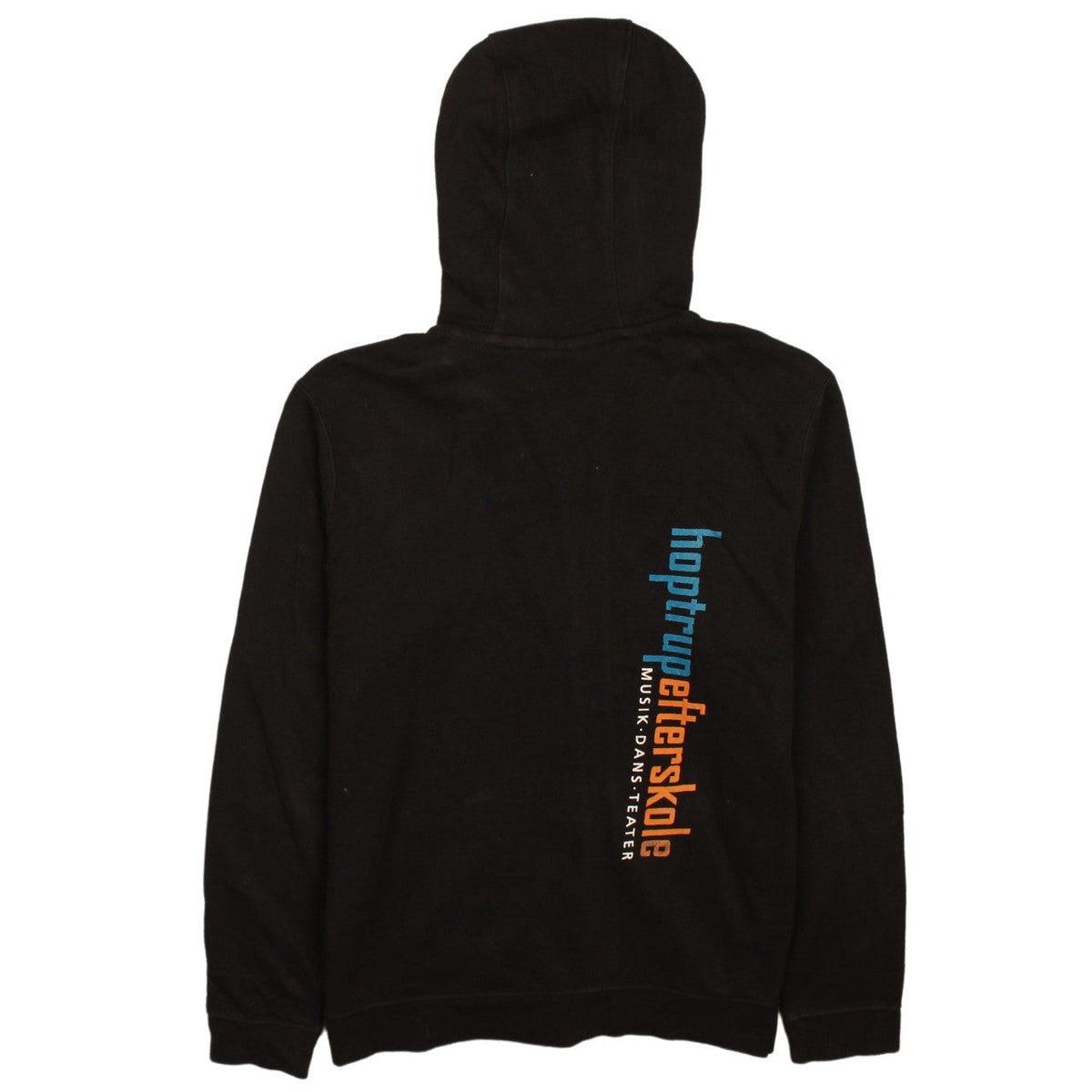 Back view of Nike boys’ black full zip hoodie xl 158-170cm with logo and pocket